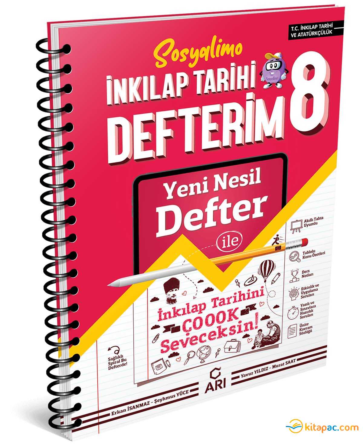 Arı 8.sınıf Sosyalimo İnkilap Tarihi Defterim + Deneme