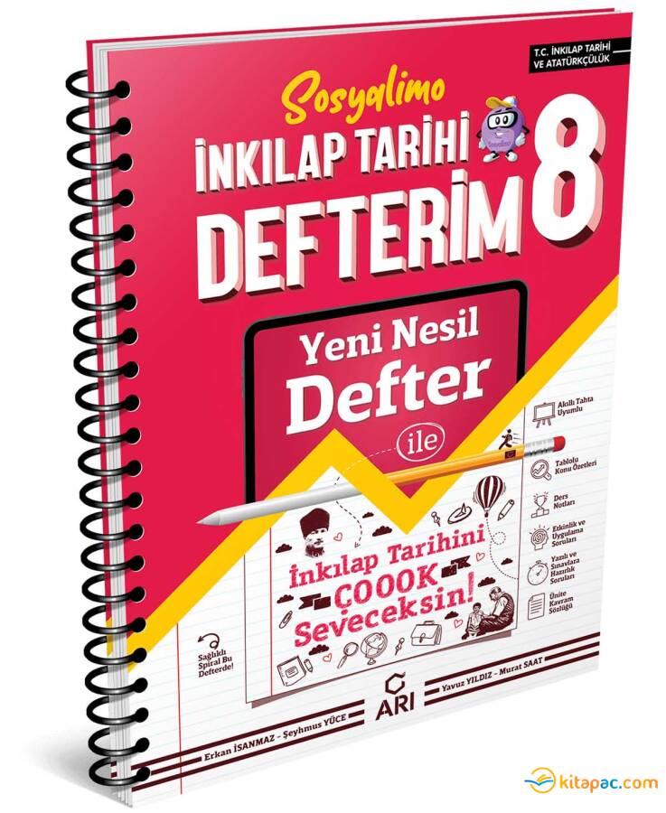 ARI 8.Sınıf Sosyalimo İNKİLAP TARİHİ Defteri - 1
