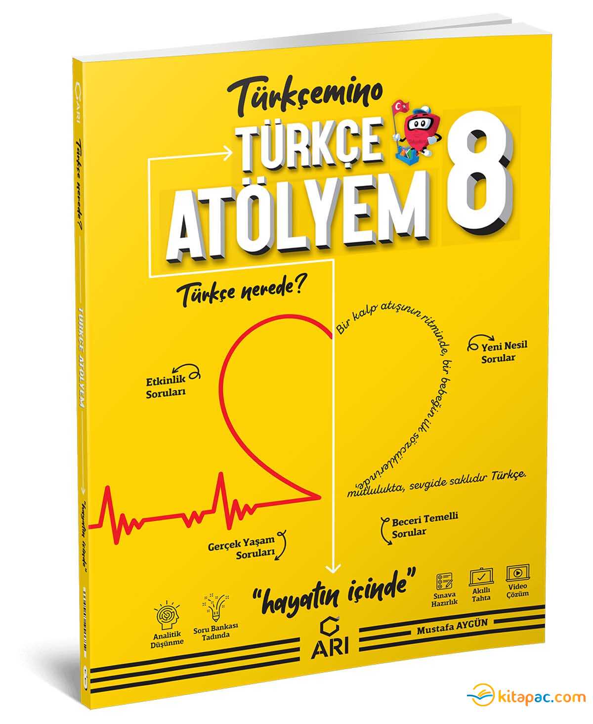 Arı 8.sınıf Türkçemino Türkçe Atölyem  + Yazılı Eki