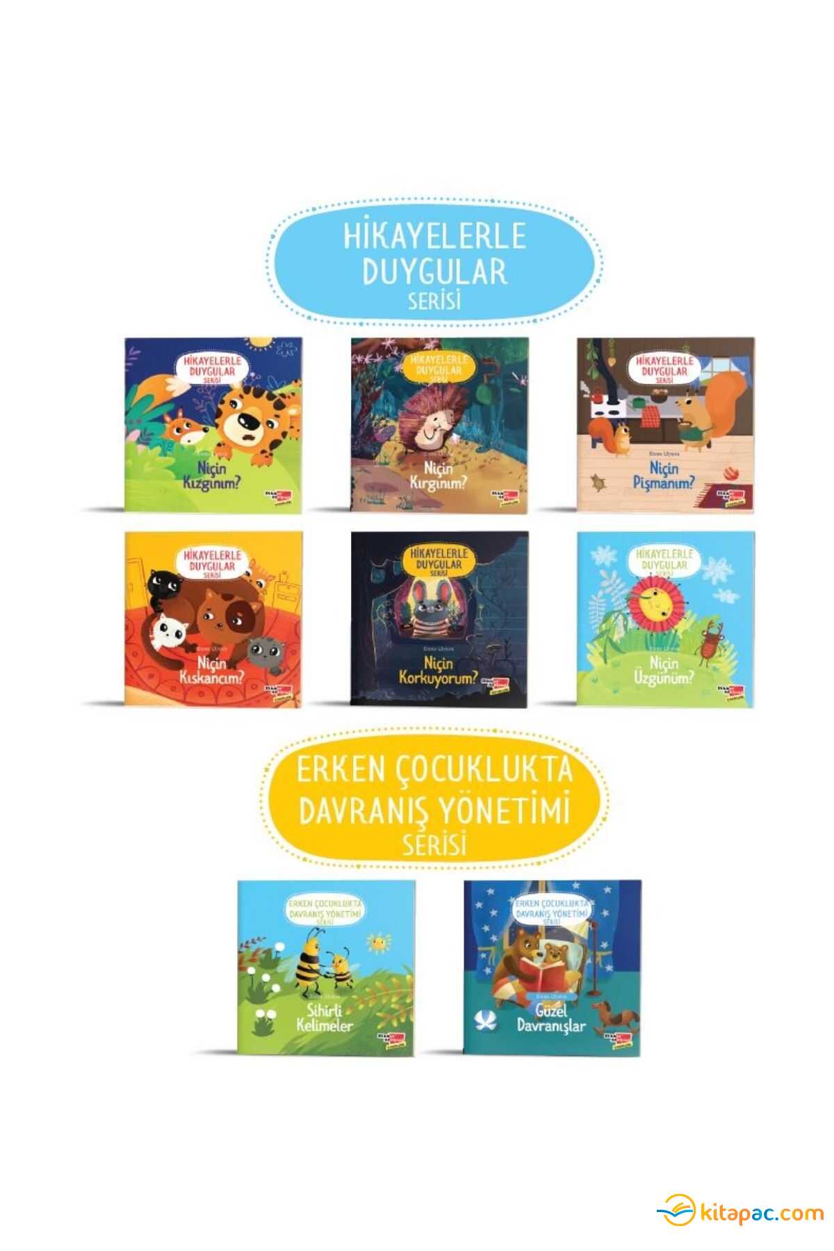Dikkat Atölyesi 2-6 Yaş 8 Li Set Hikayelerle Duygular Serisi Ve Davranış Yönetimi Serisi