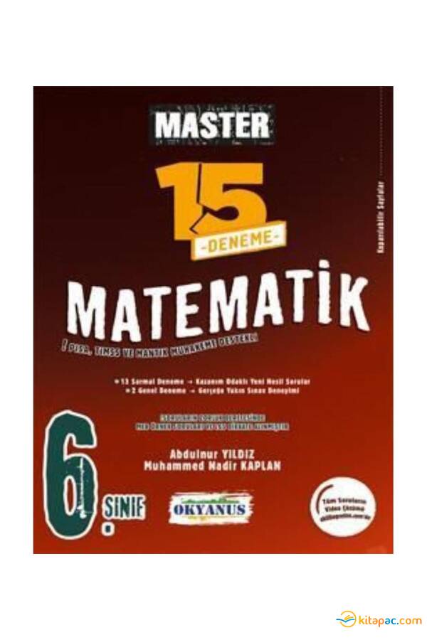 OKYANUS 6.Sınıf MASTER MATEMATİK 15 li Deneme - 1