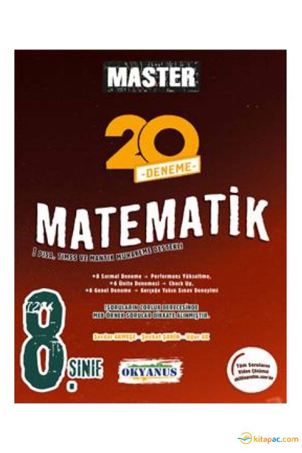 OKYANUS 8.Sınıf MASTER MATEMATİK 20 li Deneme Sınavı - 1
