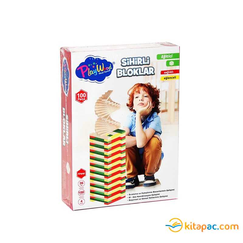 Onyıl Playwood Ahşap 100 Parça Sihirli Bloklar