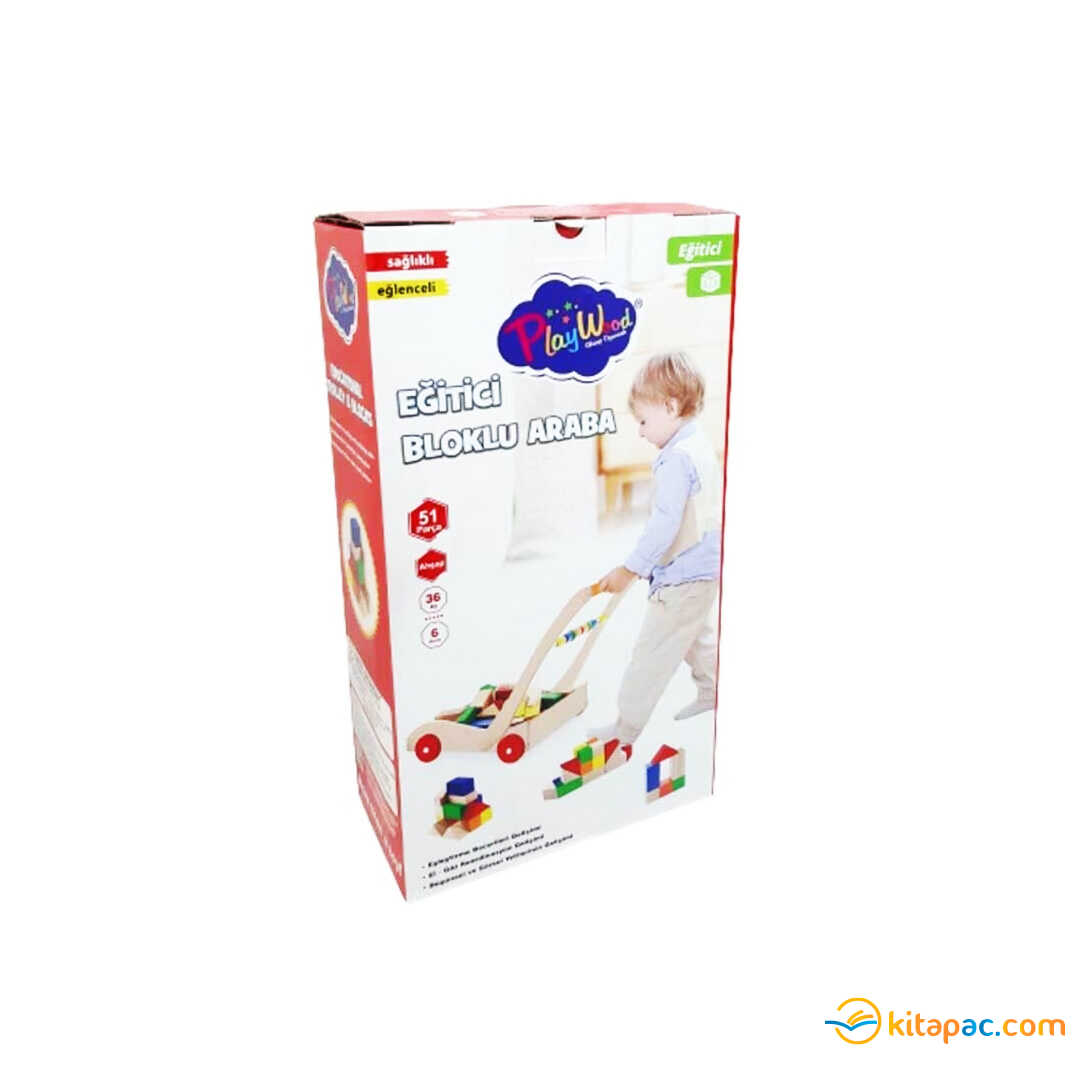 Onyıl Playwood Ahşap Eğitici Bloklu Araba